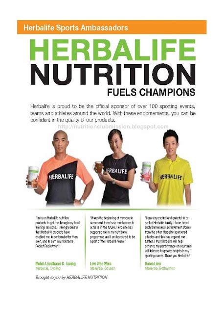 Herbalife Malaysia Sponsored Athletes | Herbalife Independent ...