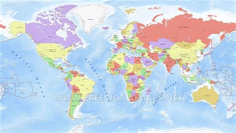 High Resolution Map Of The World – Map Vector