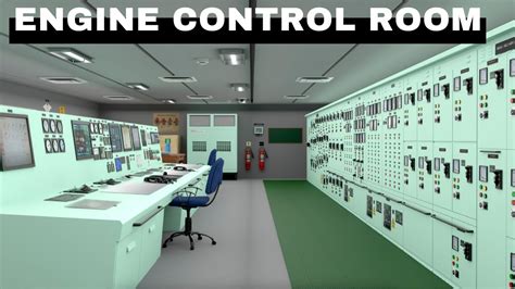 Inside the Engine Control Room (ECR) of a Ship | 3D Animated ...