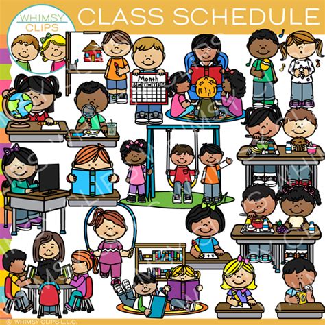 Class Schedule Clip Art , Images & Illustrations | Whimsy Clips