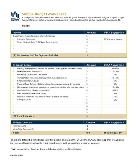 6+ Free Non Profit Budget Worksheet Templates - Word Excel Samples