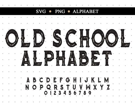 Vintage Alphabet Svg Distressed Font Digital Font Svg Grunge - Etsy