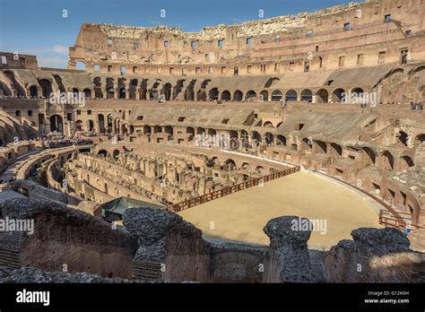 Inside view of the Colosseum in Rome, Italy Stock Photo - Alamy