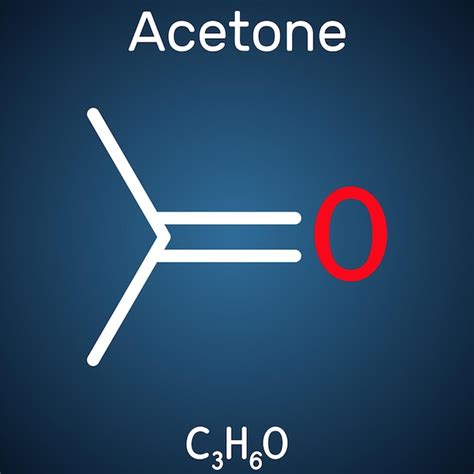 Molécule D'acétone Cétone Formule Chimique Structurelle Sur Le Fond ...