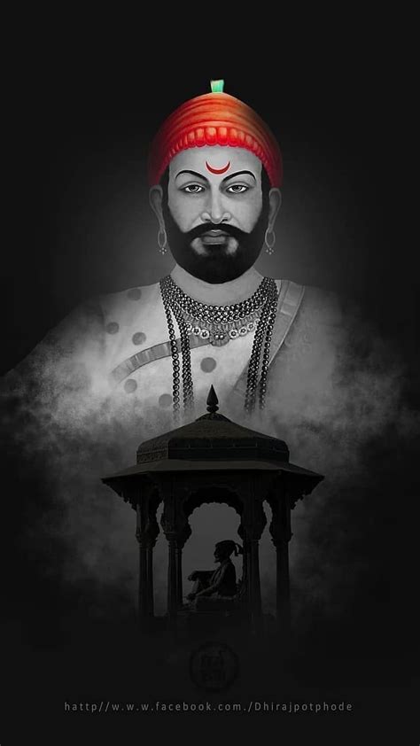 Shivaji Raje Black And White Wallpaper