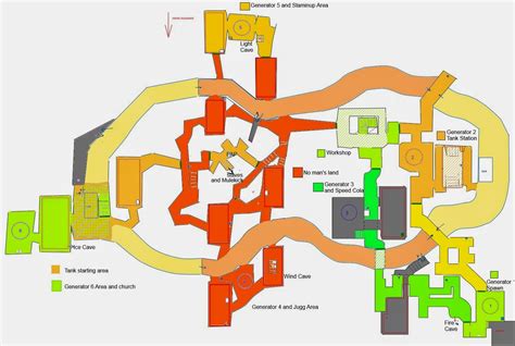 Nazi Zombies Origins Map Layout