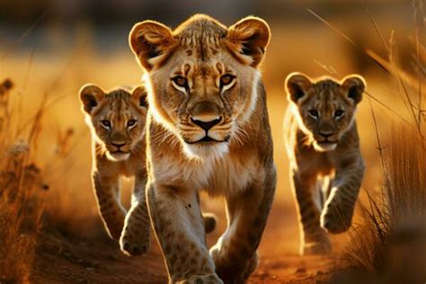 Lioness With Cubs Stock Photos, Images and Backgrounds for Free Download