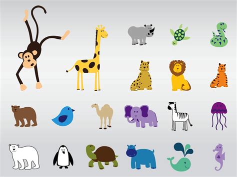 Cute Vector Animals Vector Art & Graphics | freevector.com