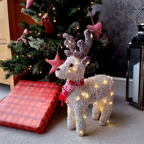 LED White Reindeer 46cm Indoor/outdoor - Bird & Bay