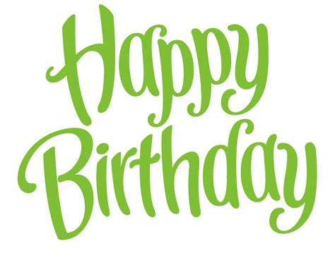 Happy Birthday Green Font Vector | Free Vector Graphic Download