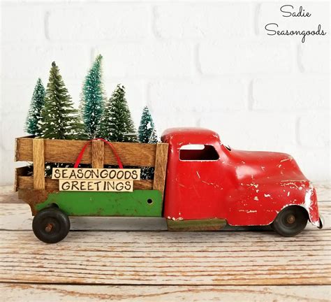 9_making-a-red-truck-with-Christmas-trees-with-a-vintage-toy-truck-for ...