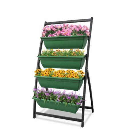 4Tier Vertical Garden Raised Bed Planter Boxes for Plants Flowers Herbs ...