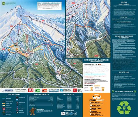 Mt Hood Meadows Piste Map / Trail Map