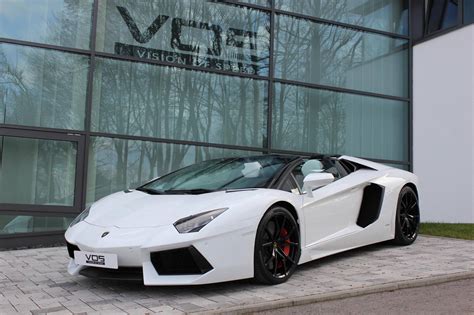 White Lamborghini Aventador Roadster by VOS GmbH - GTspirit