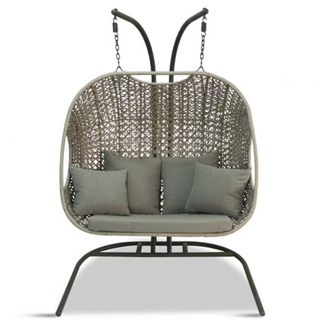 Otka Outdoor Double Egg Chair In Grey | Furniture in Fashion