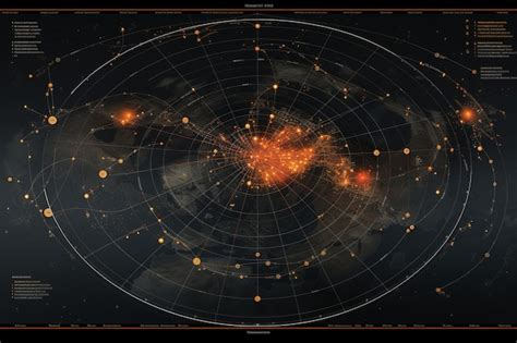 Premium Photo | Sky star map with constellations stars