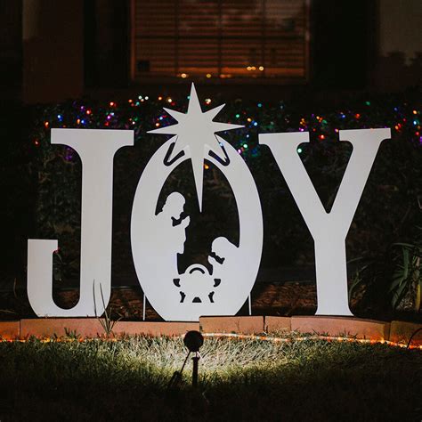 Joy Nativity Yard Sign | Christmas Yard Art