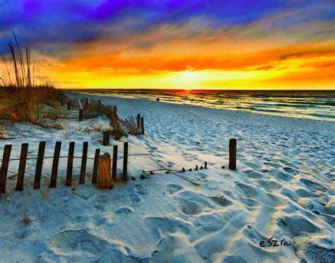 Sunset Landscape-red Beach Sunset Photograph by Eszra Tanner