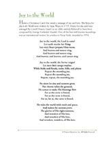 Christmas Song Lyrics Joy to the World Printable - FamilyEducation