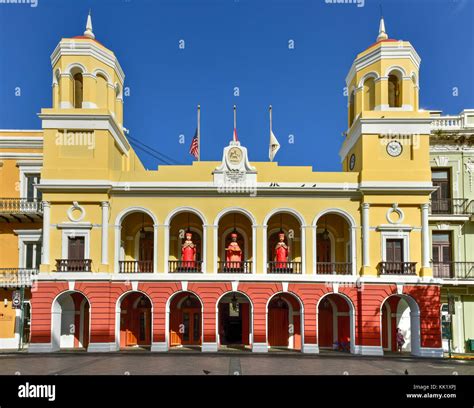 Old San Juan City Hall in the Plaza de Armas in Puerto Rico Stock Photo ...