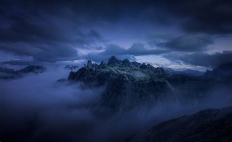 nature, Photography, Landscape, Mountains, Sunrise, Mist, Clouds, Cliff ...