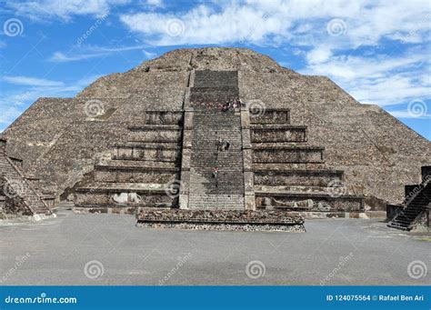 The Pyramid of the Moon in Teotihuacan Mexico Stock Photo - Image of ...