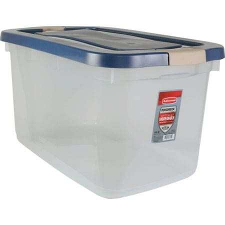 Rubbermaid Roughneck 66 Qt. (16.5 Gal) Clear Storage Tote Bin, Clear ...