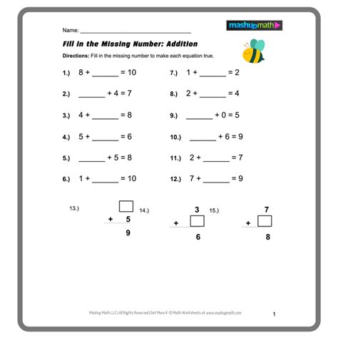 Free Addition Worksheets—Printable with Answers — Mashup Math