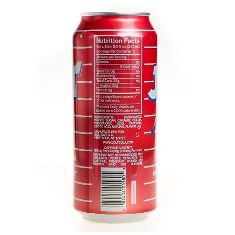 Jolt Cola Original Carbonated Energy Drink 16 oz Cans - Pack of 24 ...