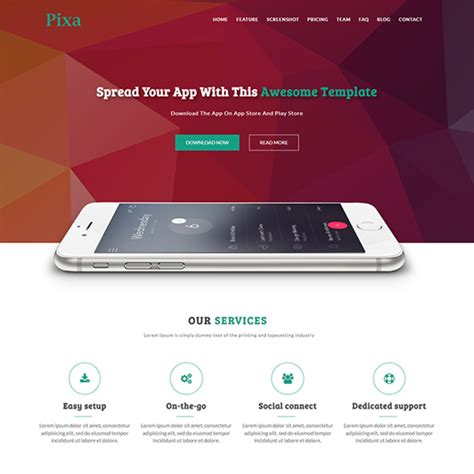 App Landing Page Website Template - MasterBundles