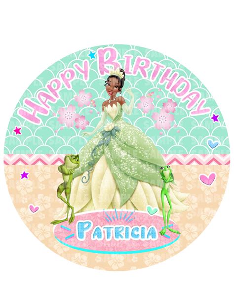 Princess And the Frog Tiana Edible Cake Toppers Round – Cakecery