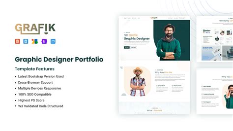 GRAFIK V2 – Graphic Designer Portfolio Website Template