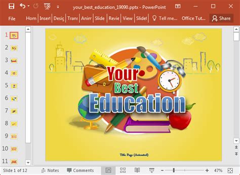 Animated Education Template For PowerPoint