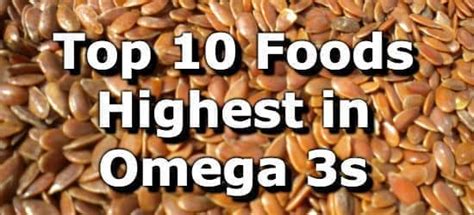 Top 10 Foods Highest in Omega 3 Fatty Acids