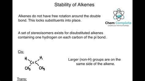 Stability of Alkenes - YouTube