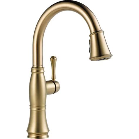 Delta Cassidy Single-Handle Pull-Down Sprayer Kitchen Faucet in ...