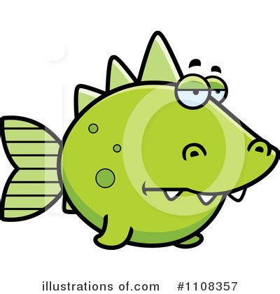 Dinosaur Fish Clipart #1108357 - Illustration by Cory Thoman