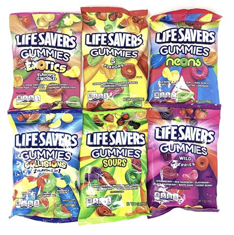 Amazon.com : Life Savers Gummies Variety Pack of 6 Flavors (1 of each ...