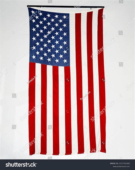 Large American Flag Hanging On Wall Stock Photo 2127743360 | Shutterstock