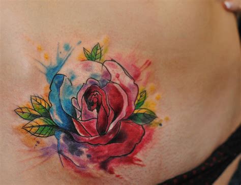 Watercolor Rose Tattoo Designs, Ideas and Meaning | Tattoos For You