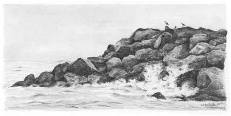 Seascape Drawing at PaintingValley.com | Explore collection of Seascape ...