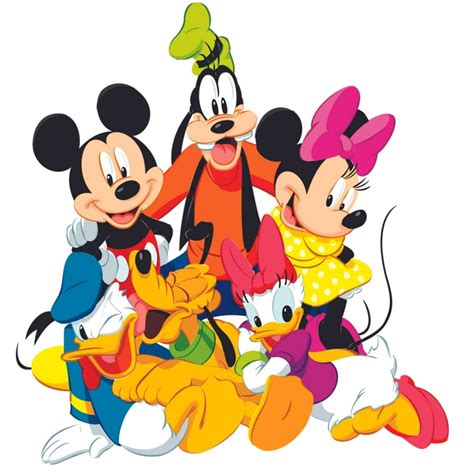 Club House Mickey Mouse Cartoon Characters Decors Wall Sticker Art ...