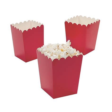 Mini Popcorn Box Template 3x2x325 Die Cut Movie Party Etsy