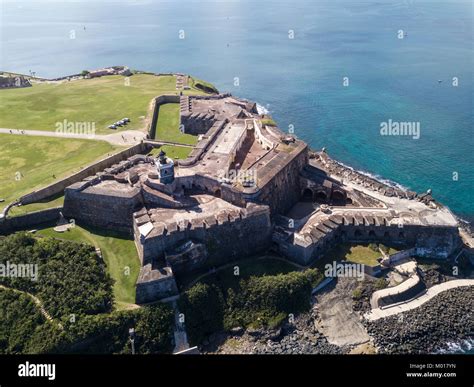 Aerial view of El Morro fort in San Juan, Puerto Rico Stock Photo - Alamy