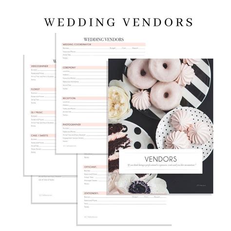 Wedding Vendors Checklist and details list, My Wedding Planner ...