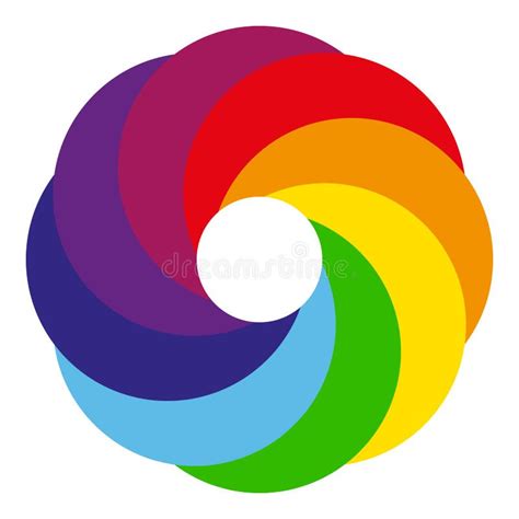 Rainbow Circle Logo stock vector. Illustration of hypnosis - 120099960