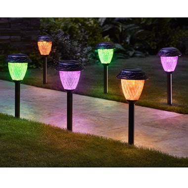 Customizable Color Solar Garden Lights - Hammacher Schlemmer