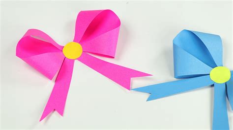 How to Make Origami Bow/Paper Ribbon - DIY Origami Tutorial - Crafter ...