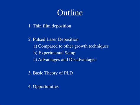 PPT - Pulsed Laser Deposition (PLD) PowerPoint Presentation, free ...