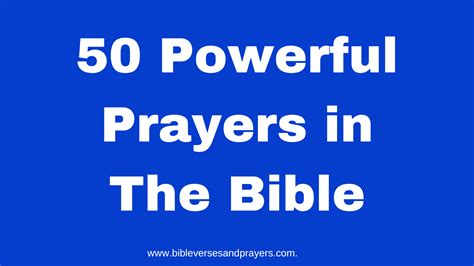 50 Powerful Prayers in The Bible